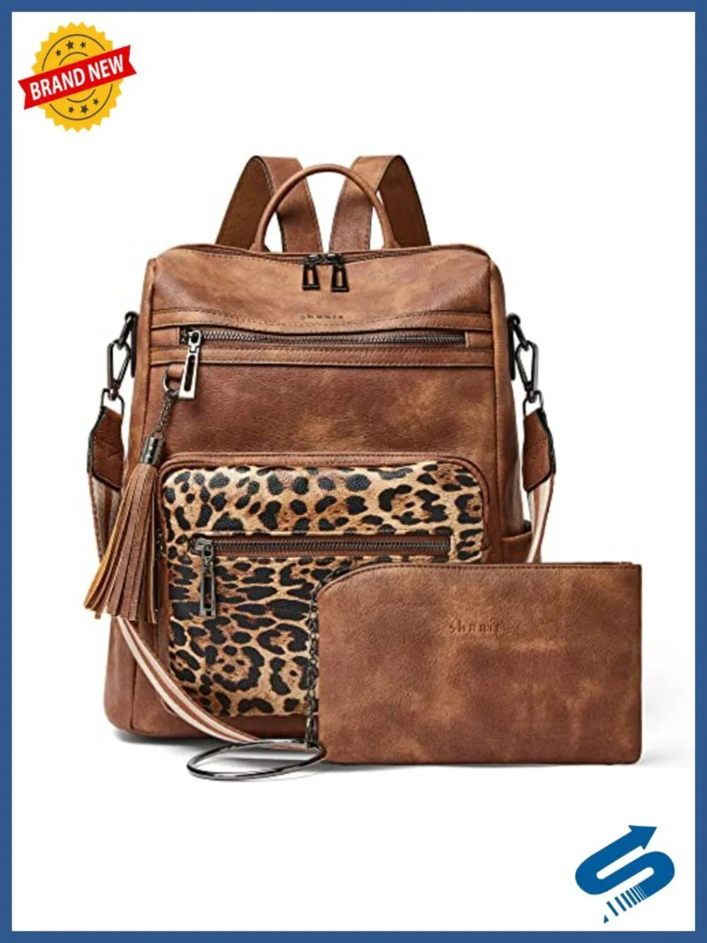 Vegan Leather Backpack Purse for Women with Adjustable Shoulder Strap, Multiple